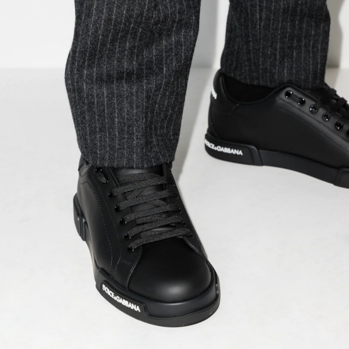 Dolce and Gabbana platform logo-detail sneakers Black