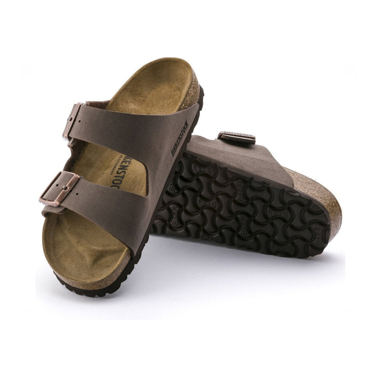Birkenstock Arizona Birko-Flor Nubuck Narrow Fit Sandals Mocha