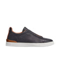 ZEGNA triple stitch leather sneakers