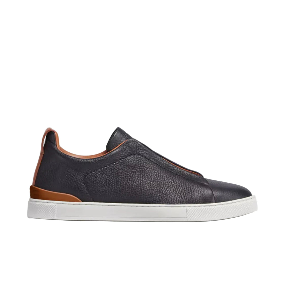 ZEGNA triple stitch leather sneakers
