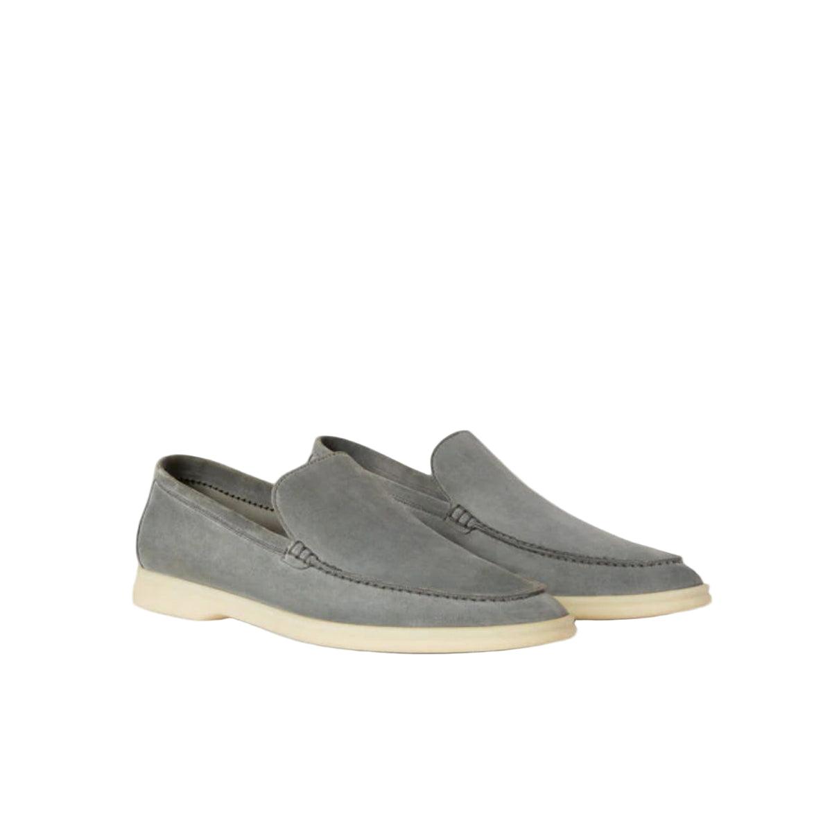 Loro piana summer Walk suede loafers in grey