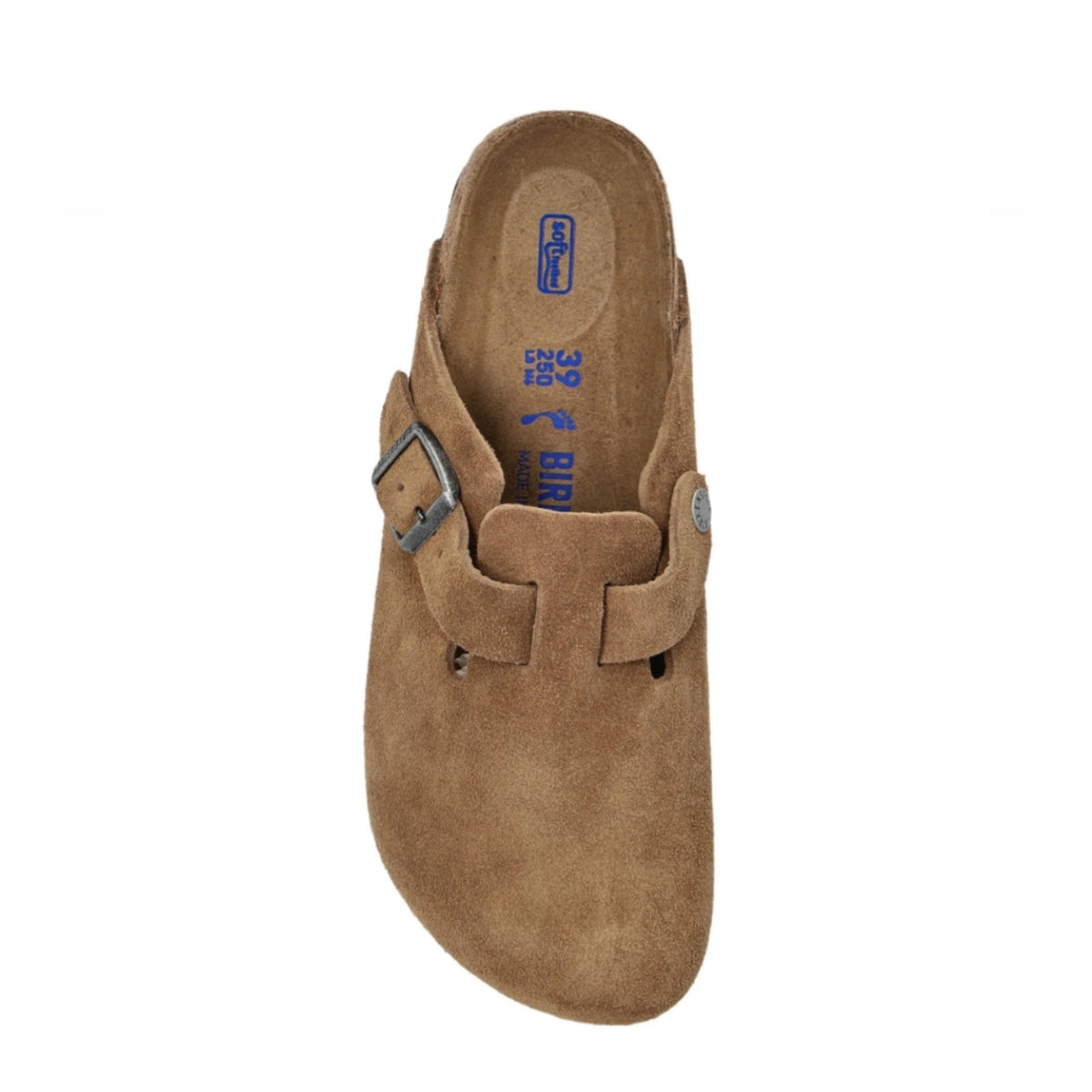 Birekenstock buckled sude flat mules