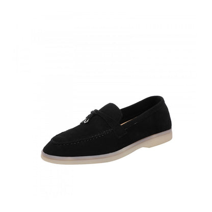Loro piana summer Walk suede loafers Black