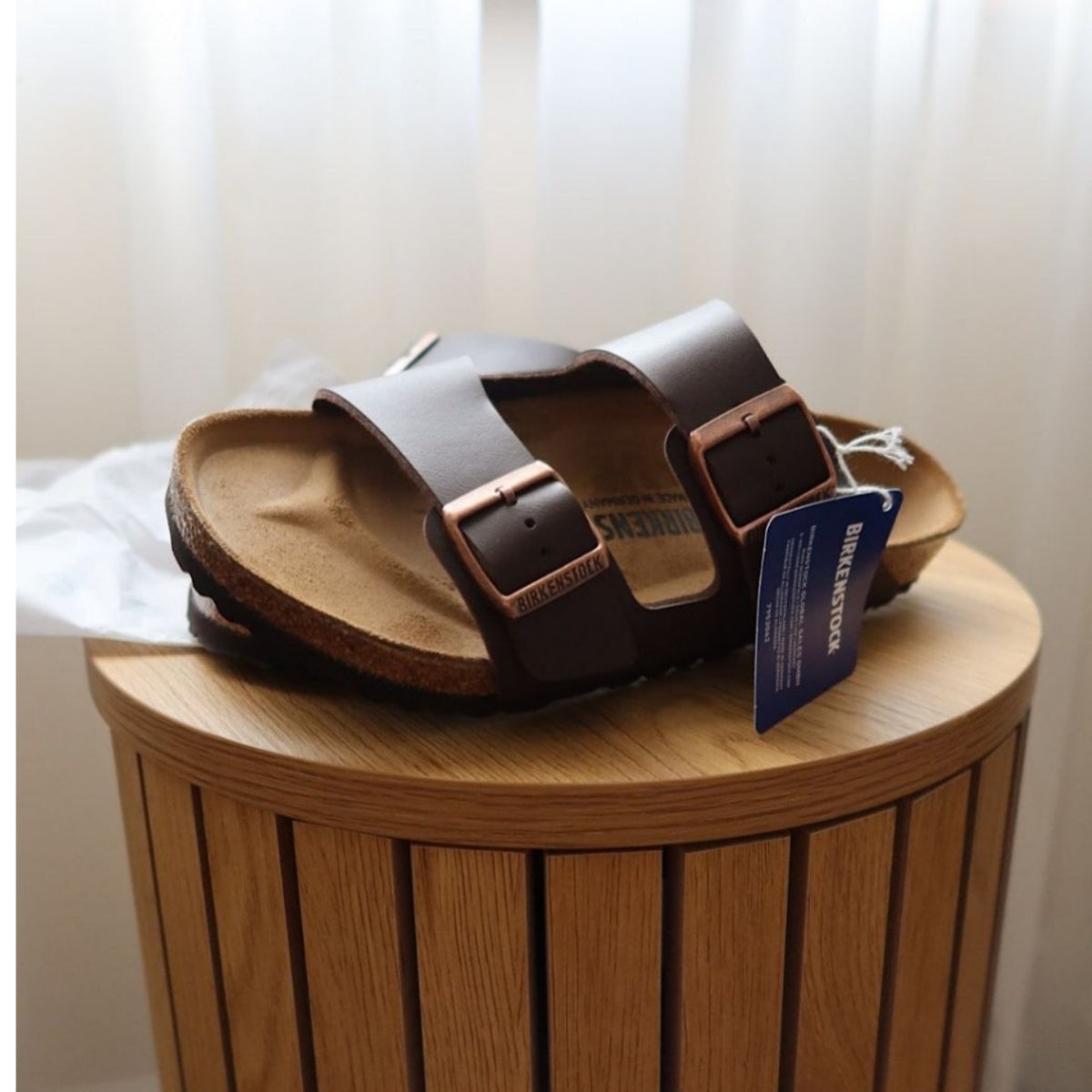 Birkenstock Arizona Birko-Flor Nubuck Narrow Fit Sandals Mocha