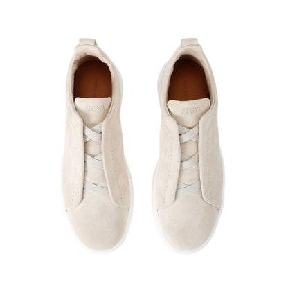 Zegna Triple Stitch Sneakers Butter Suede