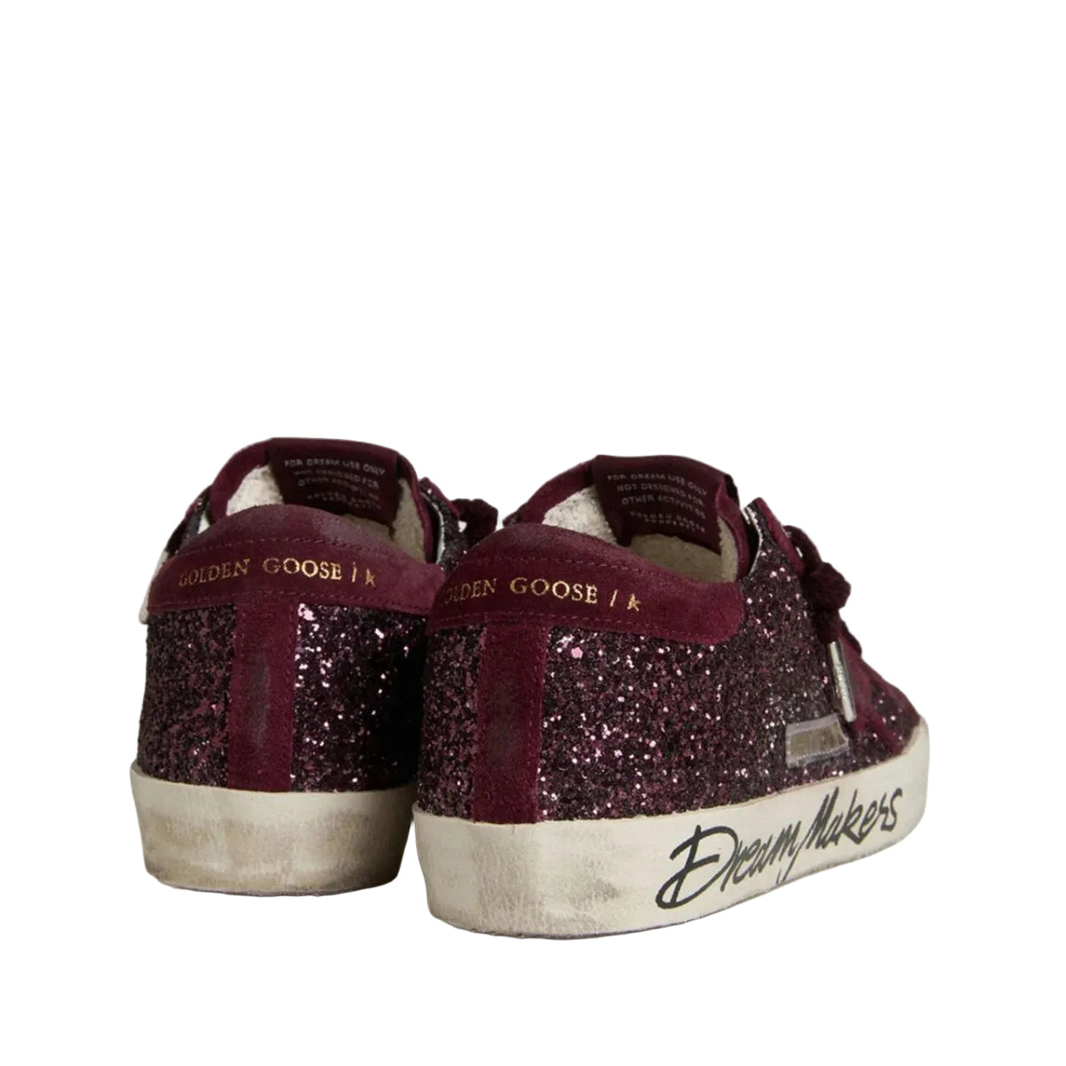 Golden Goose women's super - star LTD in cherry glitter with cherry suede star