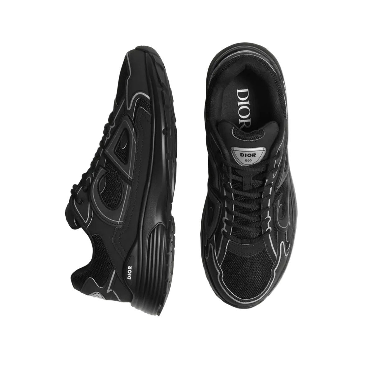Dior B30 SNEAKER Black Mesh and Technical Fabric