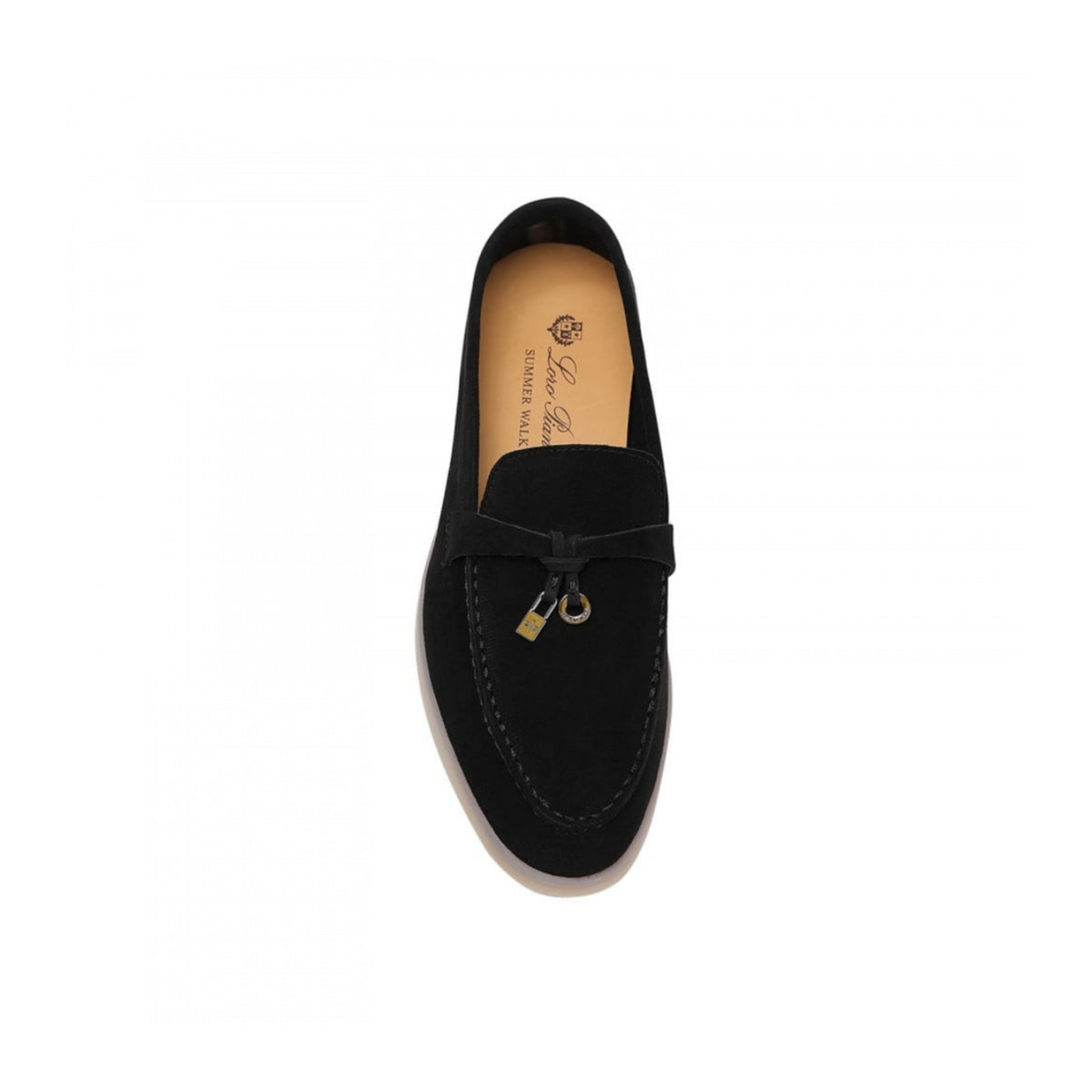 Loro piana summer Walk suede loafers Black