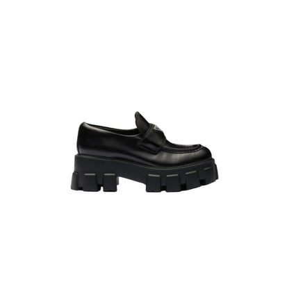 Prada monolith brushed leather loafers