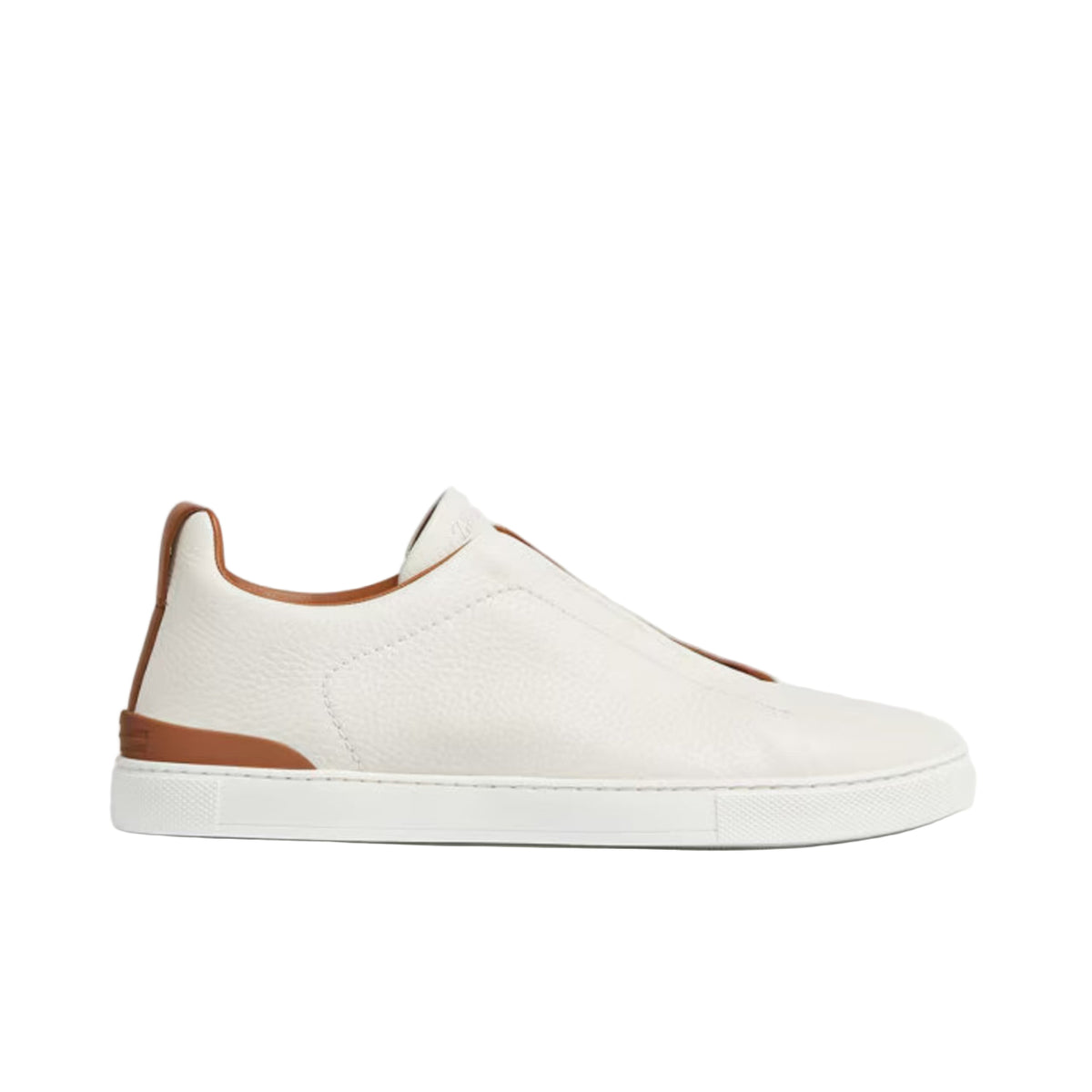 ZEGNA triple stitch leather sneakers