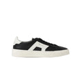Santoni logo- print contrasting - solo leather sneakers