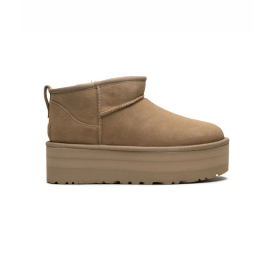 UGG ultra mini platform 50MM mustard seed boots