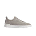 ZEGNA triple stitch suede sneakers