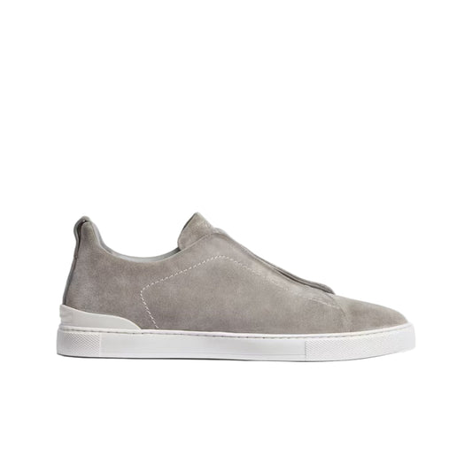 ZEGNA triple stitch suede sneakers