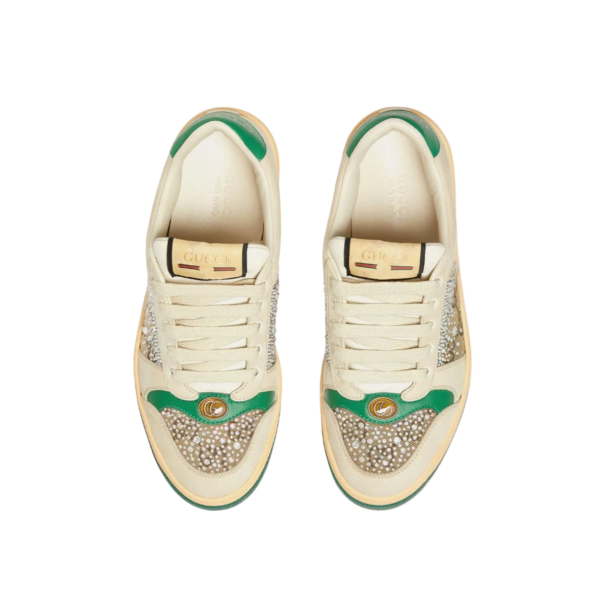 Gucci Screener embellished leather sneakers
