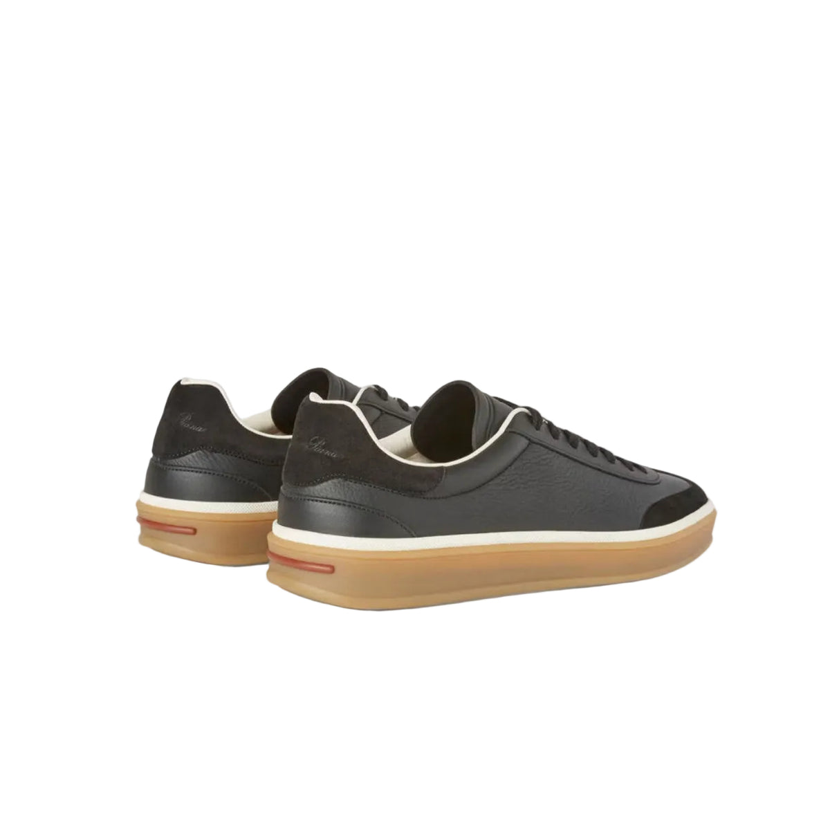 Loro Piana Tennis Walk leather-trimmed suede sneakers