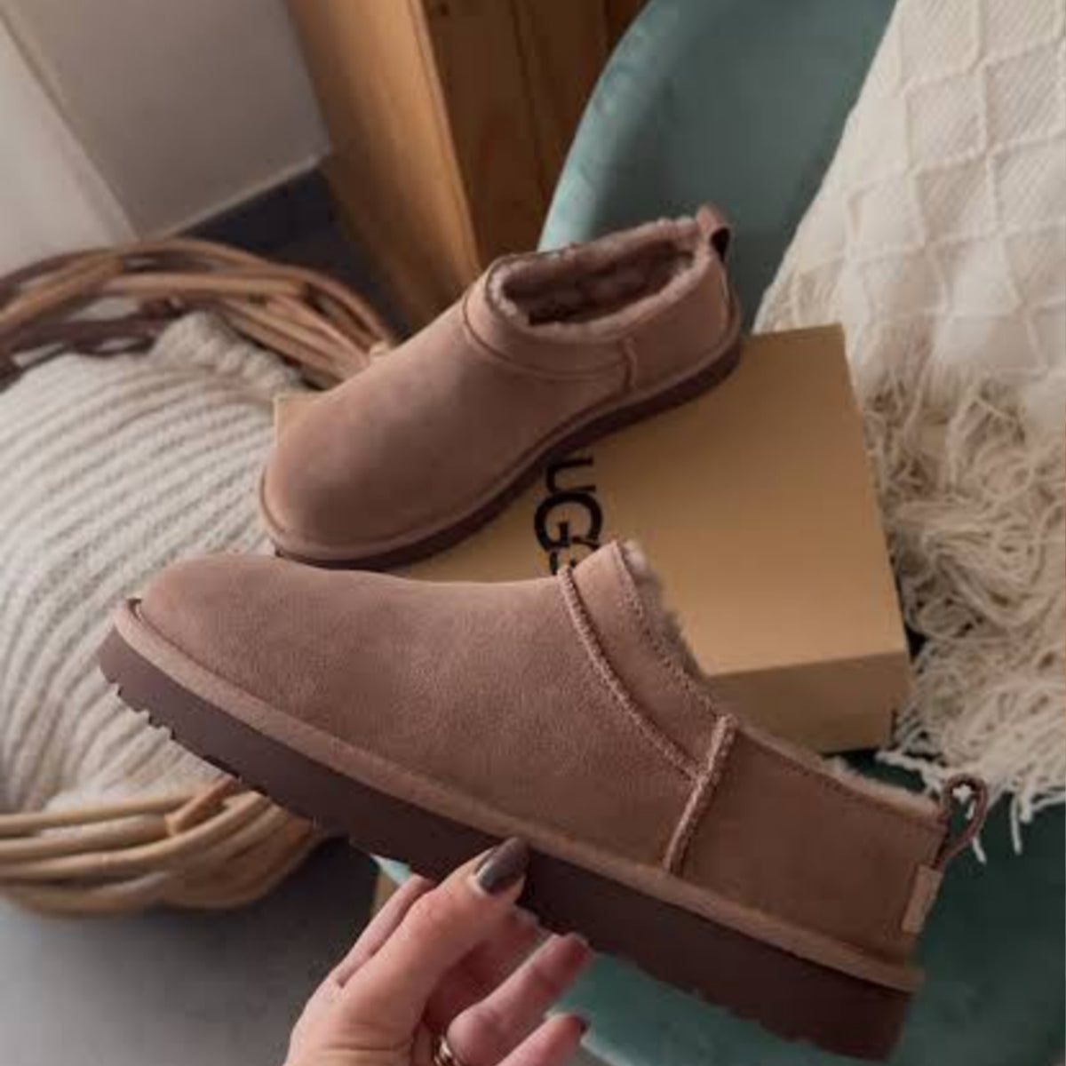 UGG Micro Rocky Oak boots