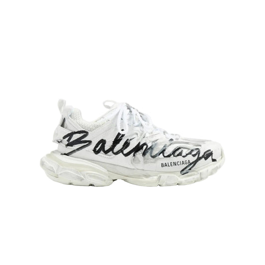 Balenciaga - Track Signature White / Black Low Top Sneakers