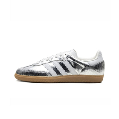 adidas samba Og silver metallic cracked leather