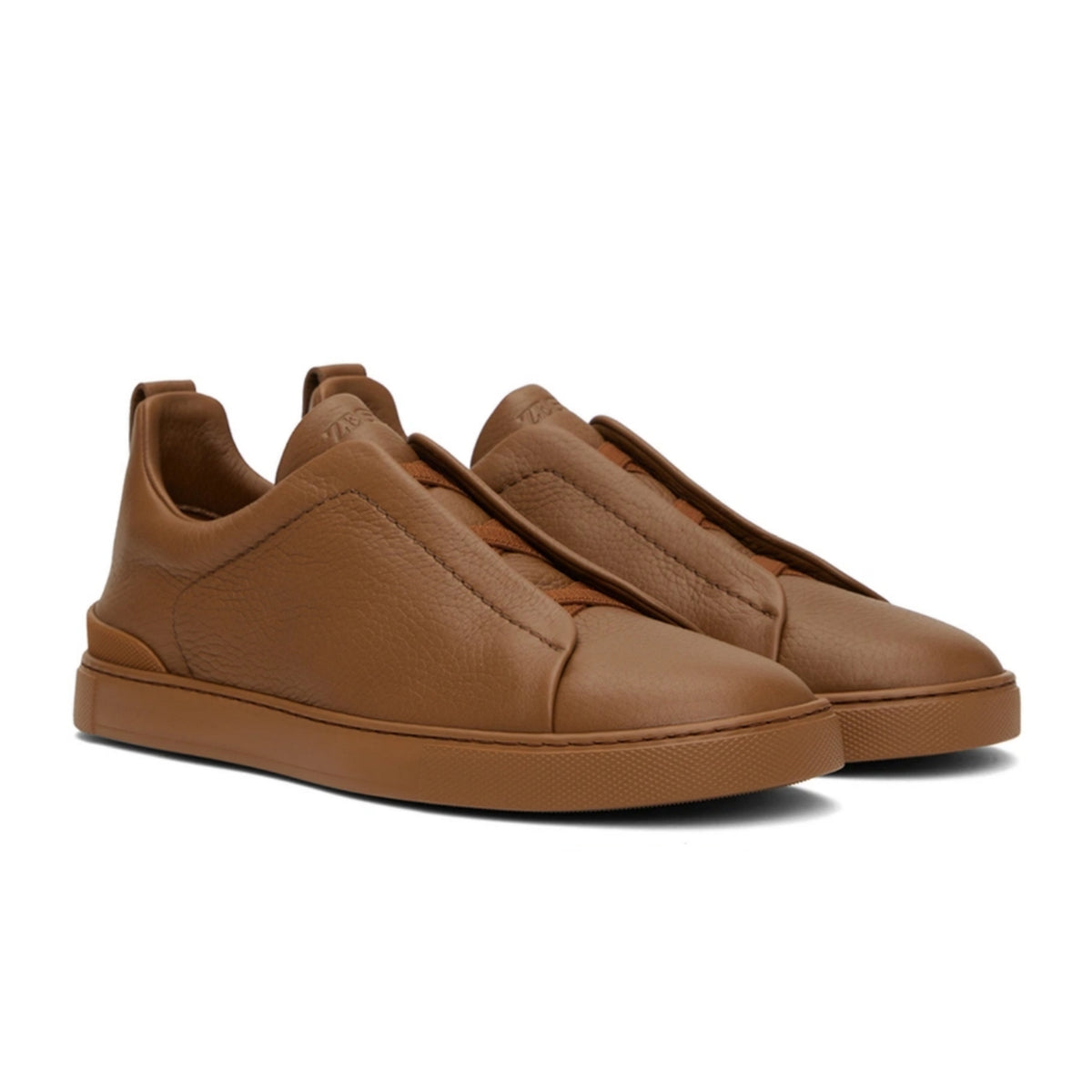 Zegna Deerskin Triple Stitch Sneakers