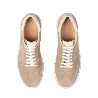 Loro Piana Tennis Walk suede-trimmed denim sneakers