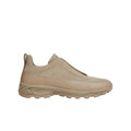 Zegna light taupe leather and suede triple stitch mont sneakers
