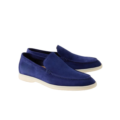 Loro Piana - Summer Walk Suede Loafers - Blue