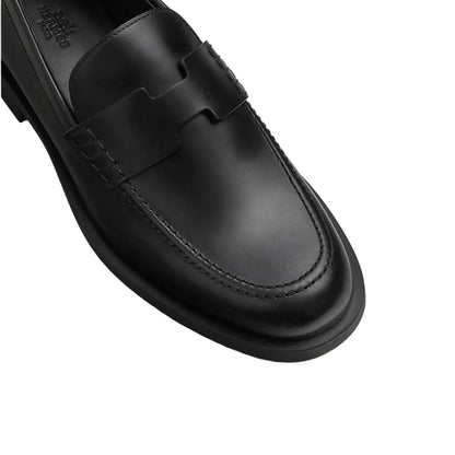 Hermes leather loafers