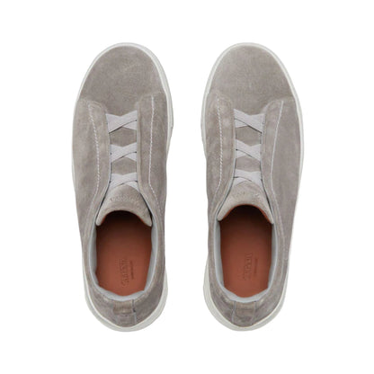ZEGNA triple stitch suede sneakers