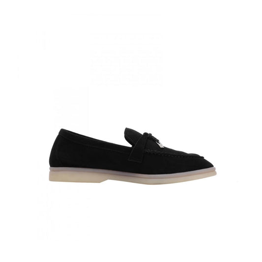 Loro piana summer Walk suede loafers Black