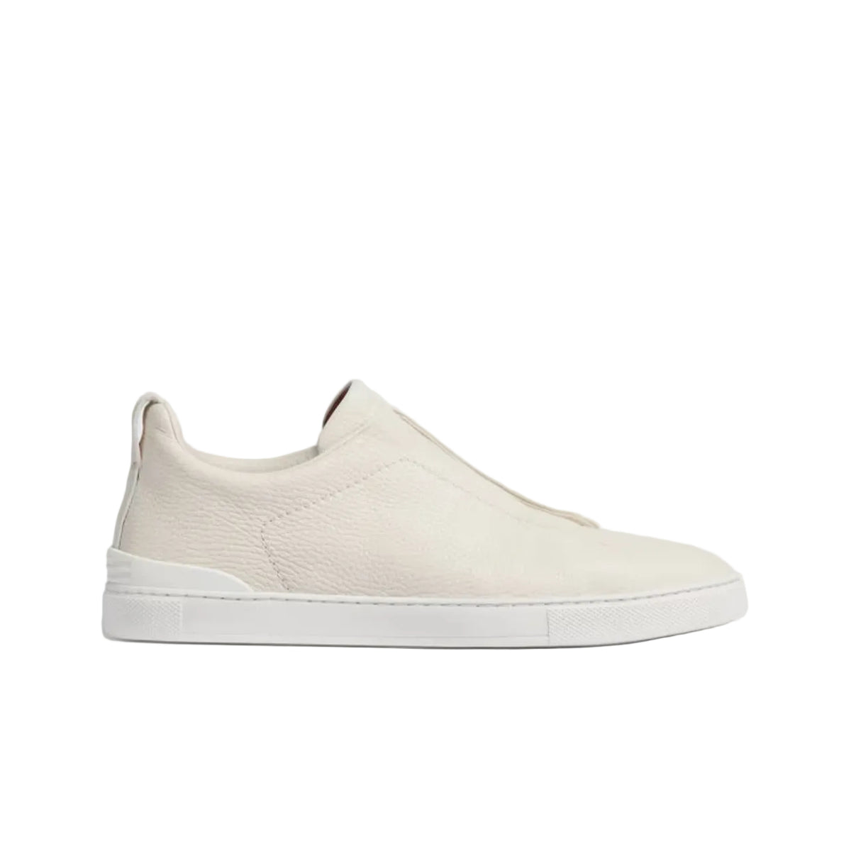 ZEGNA triple stitch leather sneakers