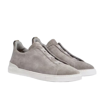 ZEGNA triple stitch suede sneakers